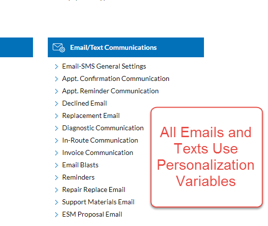 Email and Text Communications