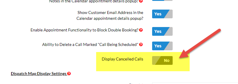 Do Not Display Cancelled Calls