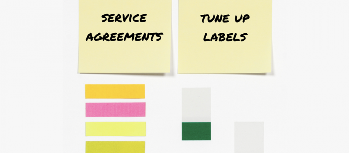 HVAC Service Agreement Tune Up Labels